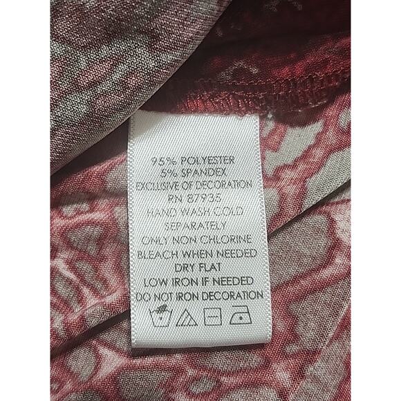 Susan Graver Artisans Plus Size 1X Susan Graver Animal Print Beaded Neck Top - Picture 10 of 10